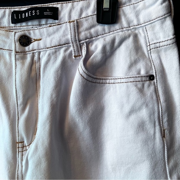 Lioness ALABAMA JEAN Color:White Size:L 100% cotton high waist 5 pockets design - Picture 8 of 12